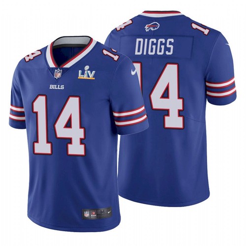 Men's Buffalo Bills #14 Stefon Diggs Blue NFL 2021 Super Bowl LV Stitched Jersey